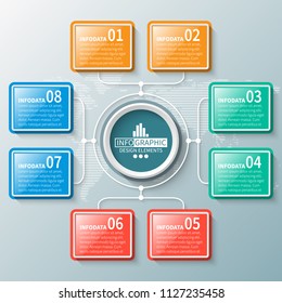 vector abstract 3d paper infographic elements.Business infographics