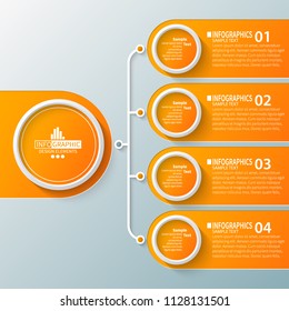 vector abstract 3d paper infographic elements.Business infographics