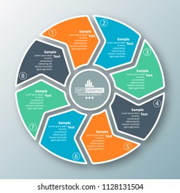 vector abstract 3d paper infographic elements.Circular infographics