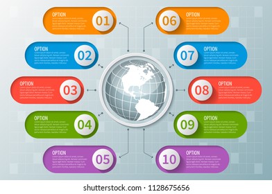 vector abstract 3d paper infographic elements.Business infographics