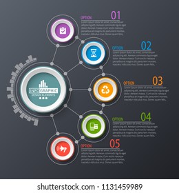vector abstract 3d paper infographic elements.Business infographics