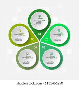 vector abstract 3d paper infographic elements.Environmental Infographic.Circular infographics