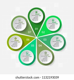 vector abstract 3d paper infographic elements.Environmental Infographic.Circular infographics