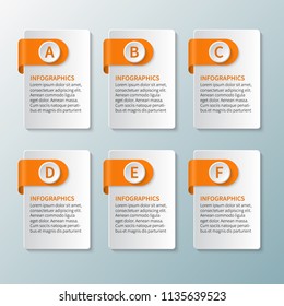 vector abstract 3d paper infographic elements.Business infographics