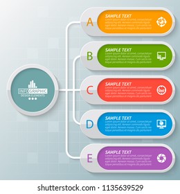vector abstract 3d paper infographic elements.Business infographics