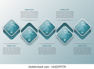 vector abstract 3d paper infographic elements.Business infographics