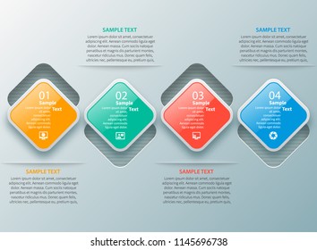 vector abstract 3d paper infographic elements.Business infographics