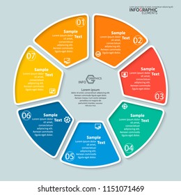 vector abstract 3d paper infographic elements.Circular infographics