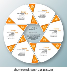 vector abstract 3d paper infographic elements.Circular infographics