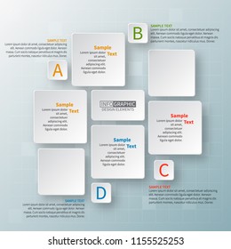 vector abstract 3d paper infographic elements.Business infographics