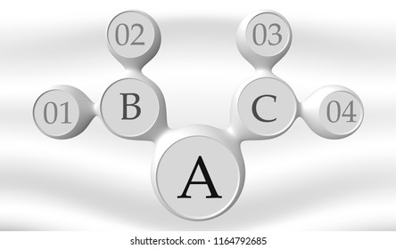vector abstract 3d paper infographic elements.Metaball infographics.