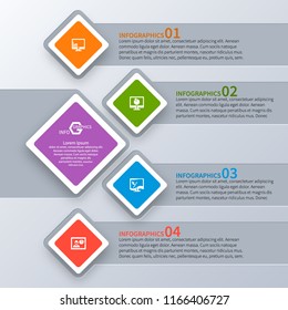 vector abstract 3d paper infographic elements.Business infographics