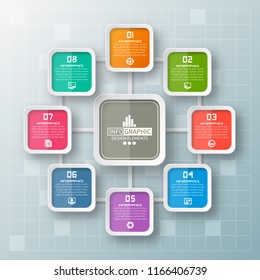 vector abstract 3d paper infographic elements.Business infographics