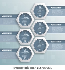 vector abstract 3d paper infographic elements.Hexagon infographics.Honeycomb design
