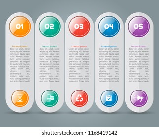 vector abstract 3d paper infographic elements.Business infographics