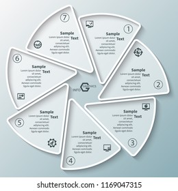 vector abstract 3d paper infographic elements.Circular infographics