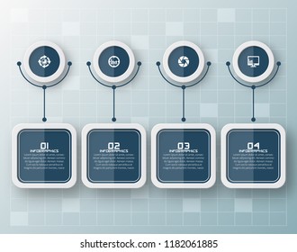 vector abstract 3d paper infographic elements.Business infographics