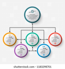 vector abstract 3d paper infographic elements.Business infographics