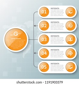 vector abstract 3d paper infographic elements.Business infographics