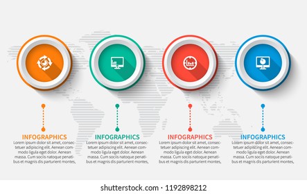 vector abstract 3d paper infographic elements.Business infographics