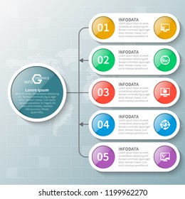 vector abstract 3d paper infographic elements.Business infographics