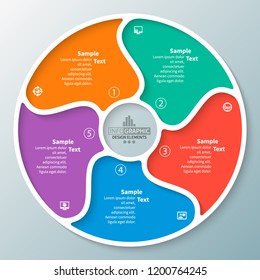 vector abstract 3d paper infographic elements.Circular infographics