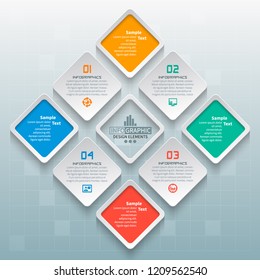 vector abstract 3d paper infographic elements.Business infographics