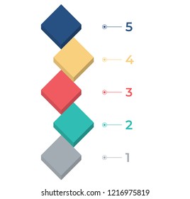 Vector abstract 3d paper infographic elements. Round elements. Can be used for presentations banner, workflow layout, process diagram, flow chart, info graph