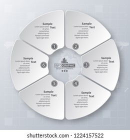 vector abstract 3d paper infographic elements.Circular infographics