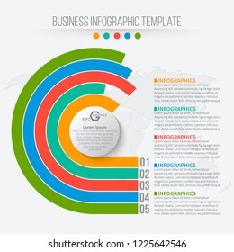 vector abstract 3d paper infographic elements.Business infographics