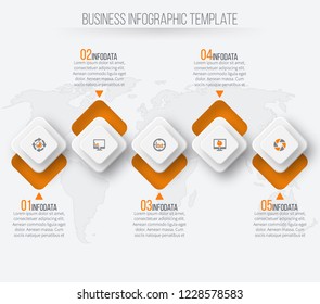vector abstract 3d paper infographic elements.Business infographics