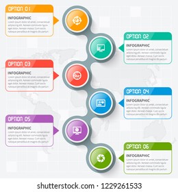 vector abstract 3d paper infographic elements.Business infographics