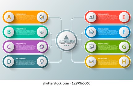 vector abstract 3d paper infographic elements.Business infographics