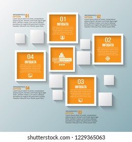 vector abstract 3d paper infographic elements.Business infographics