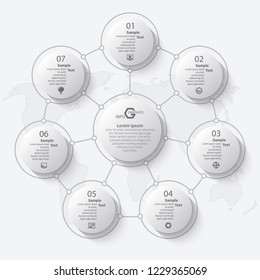 vector abstract 3d paper infographic elements.Business infographics