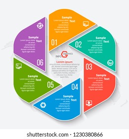 vector abstract 3d paper infographic elements.Circular infographics
