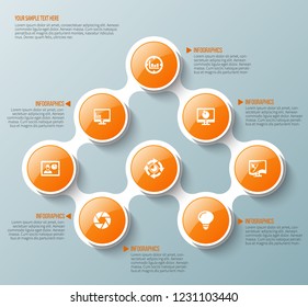vector abstract 3d paper infographic elements.Business infographics