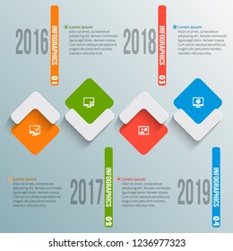 vector abstract 3d paper infographic elements.Business infographics