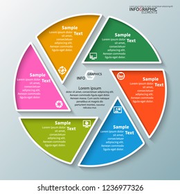 vector abstract 3d paper infographic elements.Circular infographics