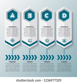vector abstract 3d paper infographic elements.Business infographics