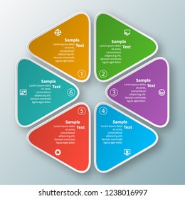 vector abstract 3d paper infographic elements.Circular infographics