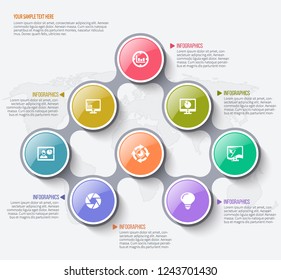 vector abstract 3d paper infographic elements.Business infographics