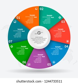 vector abstract 3d paper infographic elements.Circular infographics