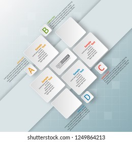 vector abstract 3d paper infographic elements.Business infographics