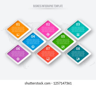 vector abstract 3d paper infographic elements.Business infographics