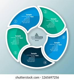 vector abstract 3d paper infographic elements.Circular infographics