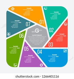 vector abstract 3d paper infographic elements.Circular infographics