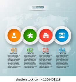 vector abstract 3d paper infographic elements.Business infographics