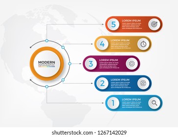 vector abstract 3d paper infographic elements. Colorful business infographics. isolated on white background