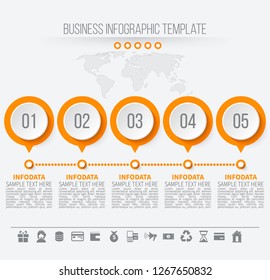 vector abstract 3d paper infographic elements.Business infographics